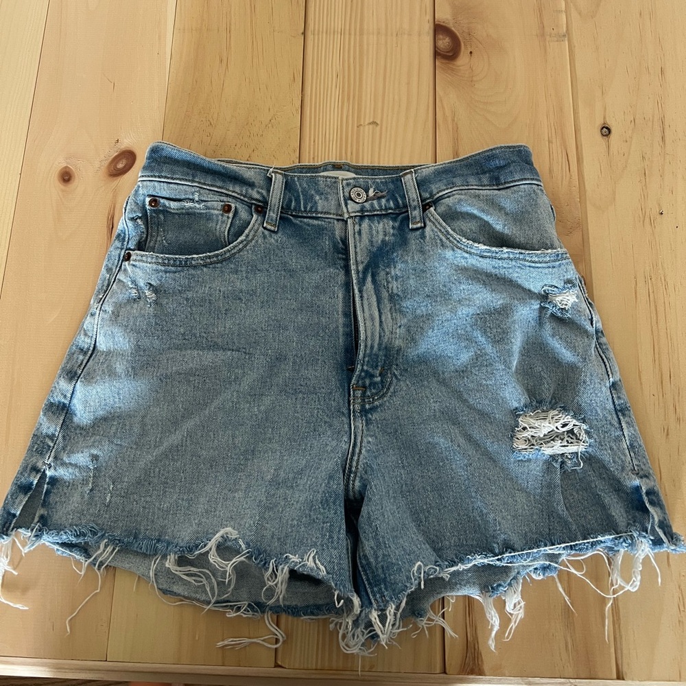 Abercrombie & Fitch Blue Jean Shorts Distressed Vintage
